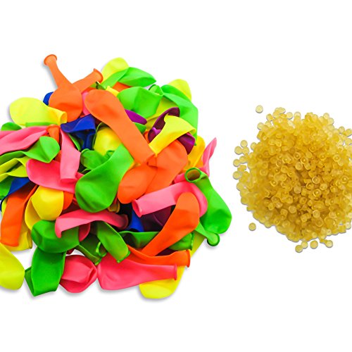 TOAOB Water Balloon refill 1000 and 4mm Special Rubber Bands 1000