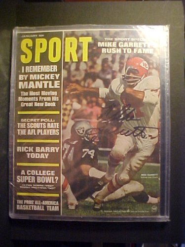 Mike Garrett Kansas City Chiefs Autographed January 1968 Sport Magazine