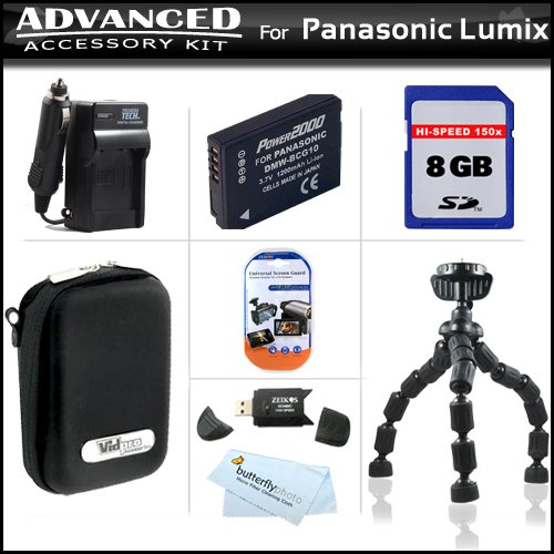 8GB Accessory Kit For Panasonic Lumix DMC-ZS7 DMC-