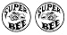 Dodge Super Bee Quarter Set X2 Pair Left Right 1968 1969 1970 Die Cut Decal Vinyl Sticker - 6.25" Matt Black
