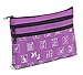 Mah Jongg Purple Logo Pattern 3 Zipper Mah Jong Purse for Mahjong Card