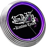 Black Von Dutch Neon Clock