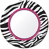 Creative Converting Pink Zebra Boutique Round Dinner Plates, 8 Count
