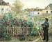Pierre Auguste Renoir (Monet Painting in His Garden at Argenteuil) Art Poster Print - 22" X 28"