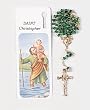 Bookmark Rosary - Saint Christopher - Bookmark and Full 14" Rosary - Exclusively from the Studios of Cromo NB (Milano, Italy)