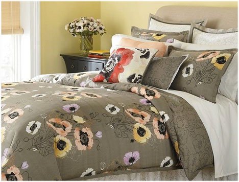 Sale Martha Stewart Pastel Poppies Twin 4 Piece Comforter Bed In A