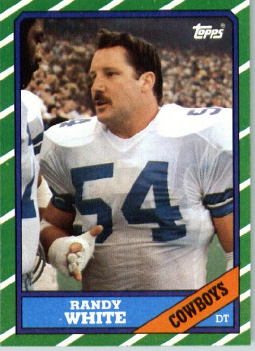 1986 Topps # 133 Randy White Dallas Cowboys Football Card- Near Mint to Mint Condition - In Protective Screwdown Display Case!