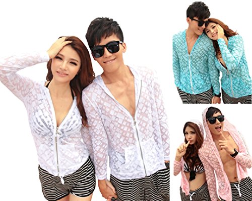 【ARINCO】 ダイヤ デザイン カラフル シンプル 薄手 パーカー メンズ レディース ユニセックス ペアルック 春 夏 海 3色 サイズ S M L XL