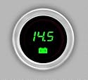 Cyberdyne (A000E150N) Green Voltmeter Gauges - Silver Bezel
