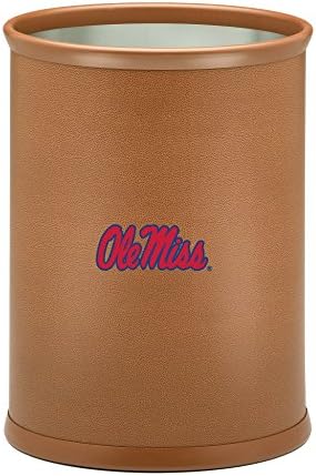 NCAA Mississippi Old Miss Rebels Oval Basketball Texture Wastebasket, 13-Quart