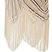 eforpretty Womens 1920s Diamond Sequined Embellished Fringed Flapper Dress(X-Small),Beige