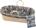 Tadpoles Cotton Patchwork Moses Basket Set, Blue