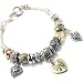 Burnished Two Tone Pandora Heart Themed Bracelet image 2