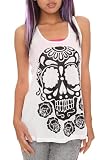 Teenage Runaway Sugar Skull Glitter Tank Top