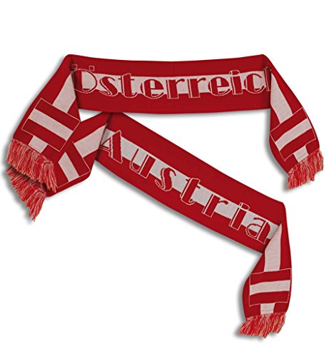 Fan-Strickschal Österreich, ca. 140 cm, EM, WM
