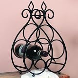 Wine Rack - 3 bottle table top - Black Metal