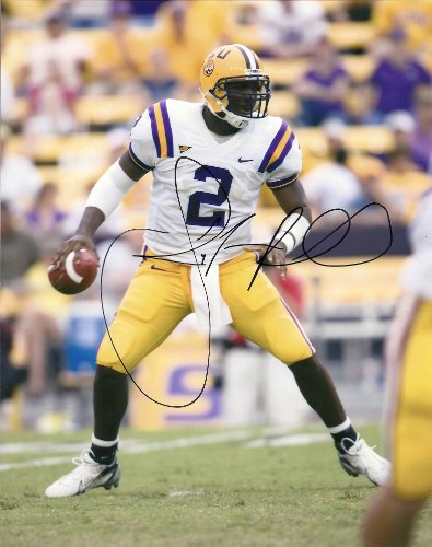 JAMARCUS RUSSELL OAKLAND RAIDERS,LSU TIGER,SIGNED 8X10 PHOTO, + COA