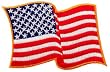 American Flag Embroidered Patch Waving USA United States of America Iron-On Military Uniform Emblem