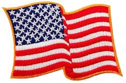 American Flag Embroidered Patch Waving USA United States of America Iron-On Military Uniform Emblem