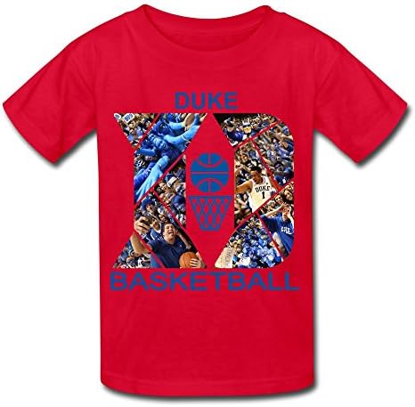 M07H Youth Tshirt Duke University Basketball Game Red Size M