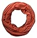 Peach Couture Cotton Soft Touch Vivid Colors Lightweight Jersey Knit Infinity Loop Scarf