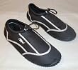 Size 8 PDQ m890q Mens black slip on aqua/water toggle surf shoes