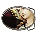 Belt Buckle of Mother Mary Stained Glass Window (Catholic, Madonna, Blessed Virgin Ma...