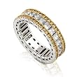 3-2/5ct TW Fancy Yellow & White Diamond Ring in 18Kt Gold - Size 6.5