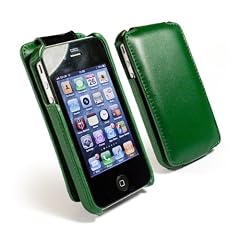 Tuff-Grip superflach Leder Tasche case f�r Apple iPhone 4 / 4G /4S (British Racing Green / gr�n)