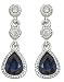 14K White Gold Sapphire and Diamond Earrings