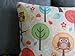 Cotton Linen Square Decorative Throw Pillow Case Cushion Cover Owls with Trees 18