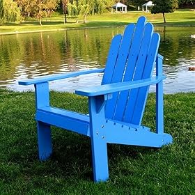 Shine Co 4518BL 18.75 x 21 x 21.5 Inch Marina Kids Adirondack Chair - Blue by