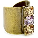 Sorrelli Mirage Chic Crystal Stacked Gold-Tone