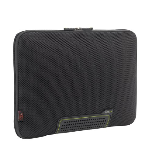SOLO Tech Collection AlwaysOn Laptop Sleeve, CheckFast Airport Security-Friendly, Holds Notebook Computer up to 15.6 Inches, Black, TCB101-4