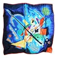 Prettystern - 90cm X 90cm reine Seide Modern Kunstdruck - Wassily Kandinsky - Blue Painting