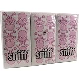 Pink Skulls novelty print 6 Pack Novelty Sniff Sniff Tissues (10 per pack) 4 ply unscented