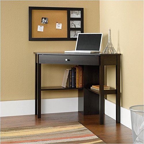 Sauder Corner Computer Desk in Cinnamon Cherry Finish