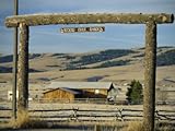 Ranch Gate to Rocking Chair Ranch, Near Philipsburg, Granite County, West Montana, USA Photographic Poster Print by Robert Francis, 40x30