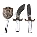 Nintendo Wii Sword Knife Shield 3 Combat Pack Christmas Gift