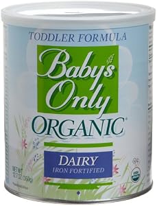 Babys Only Organic Toddler Formula, Dairy Iron Fortified, 12.7-Ounce Canisters (Pack of 3)