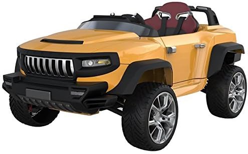 Battery Operated Henes Broon T870 Kids Ride On Car 24V Power with Rubber Wheels &amp; Remote Control, Orange by Henes