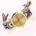 Tonsee New Women Knitted Braided Weaved Rope Band Bracelet Quartz Dial Wrist Watch