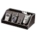 Charging Station Valet - Faux Black Leather (Black) (4.25