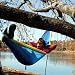 Parachute Camping Hammock - Blue and Yellow Stripe
