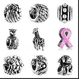 9 Pc Metal Beads Charms Set Fits Pandora Charm Bracelet