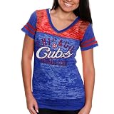 MLB Touch by Alyssa Milano Chicago Cubs Ladies Coop Premium T-Shirt - Royal Blue (X-Small)