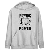Rowing Power Sports Mens Hoodie (Heather Gray, Sizes X-Small - XXX-Large) Rowing Power Sports Mens Hoodie (Heather Gray, Sizes X-Small - XXX-Large)