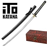 Samurai Sword Black Battle Full Tang ITO Katana Gift Box Model 218