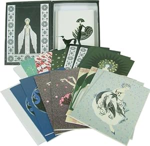 Erte 1920s 1930s 20 Boxed Art Deco Fancy Greeting Cards (Blank inside)