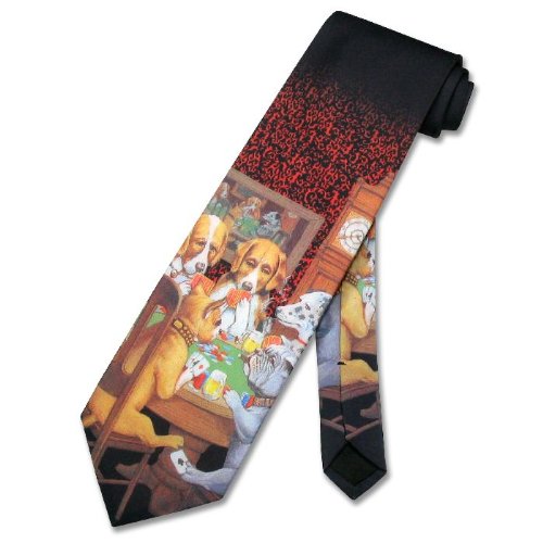 Dogs Playing Poker NeckTie Men's Neck Tie Brand NEW